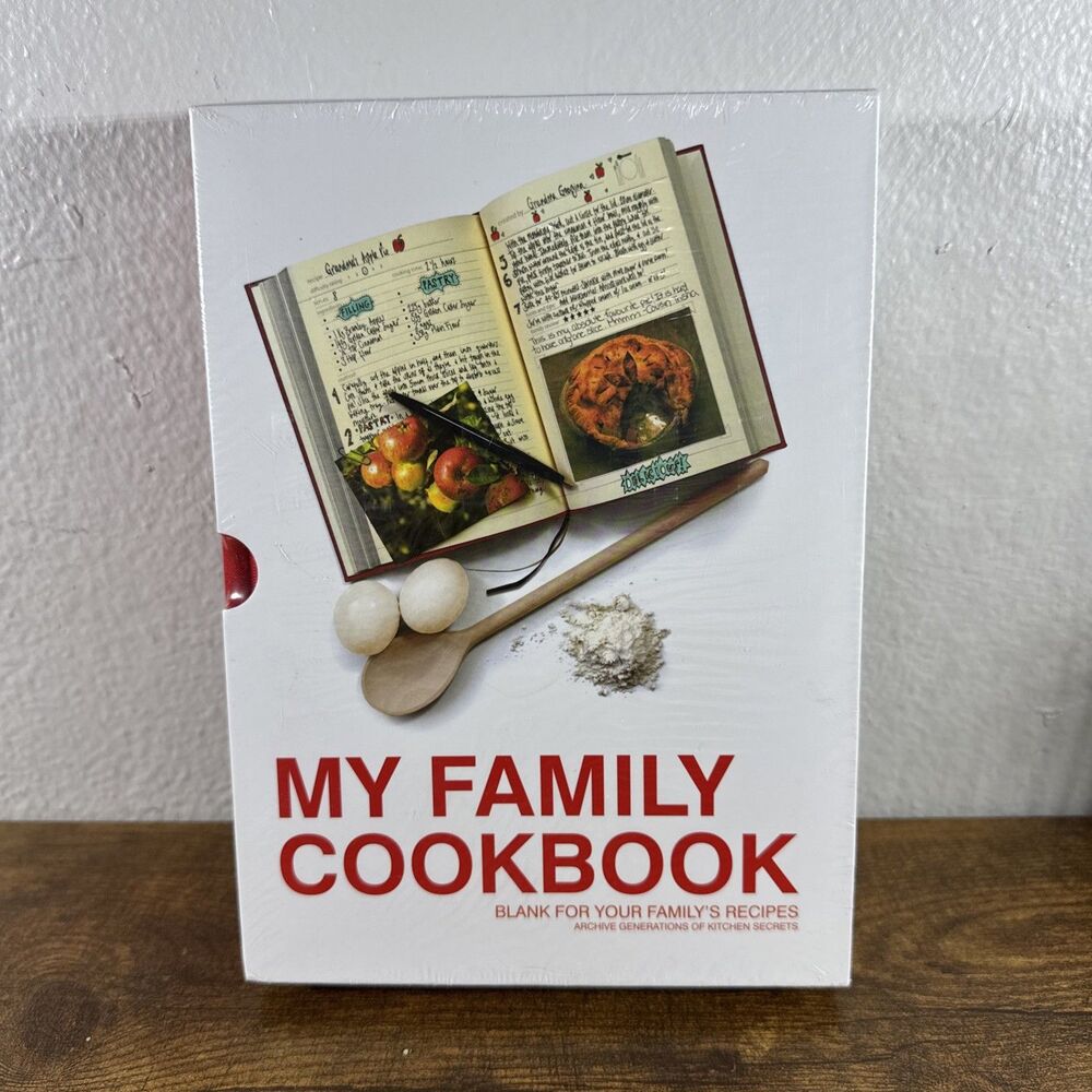 Suck UK My Family Cookbook Blank Journal Family Recipes Hardcover Kitchen Red
